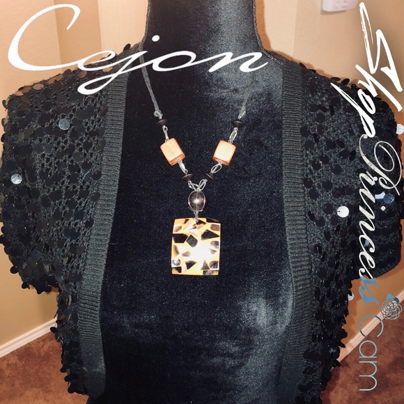 CEJON Black Sequin Open Knit Shrug/Bolero Sz M/L - Picture 3 of 8